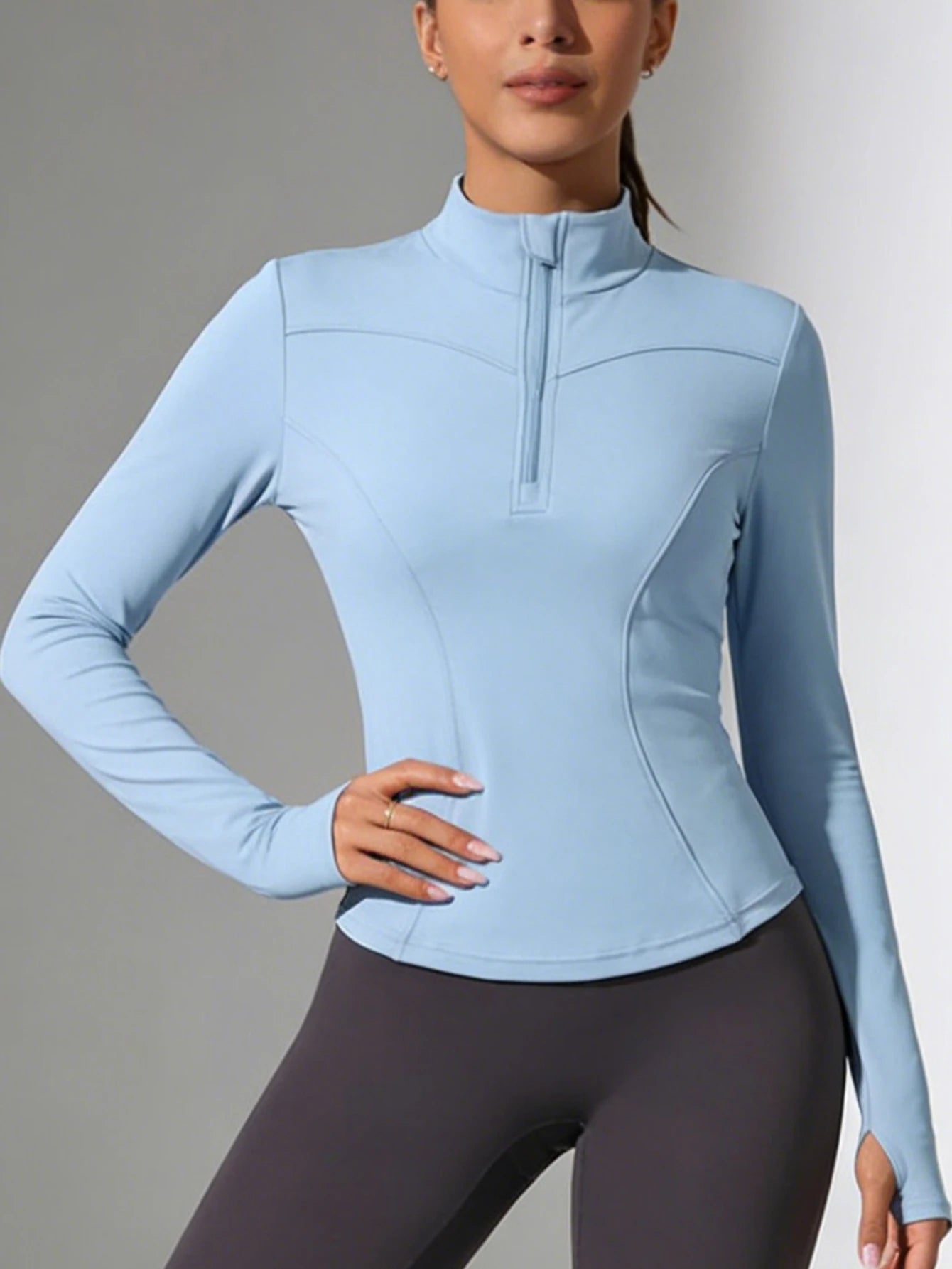 Camiseta Deportiva de Yoga para Mujer, Ajustada, Manga La...