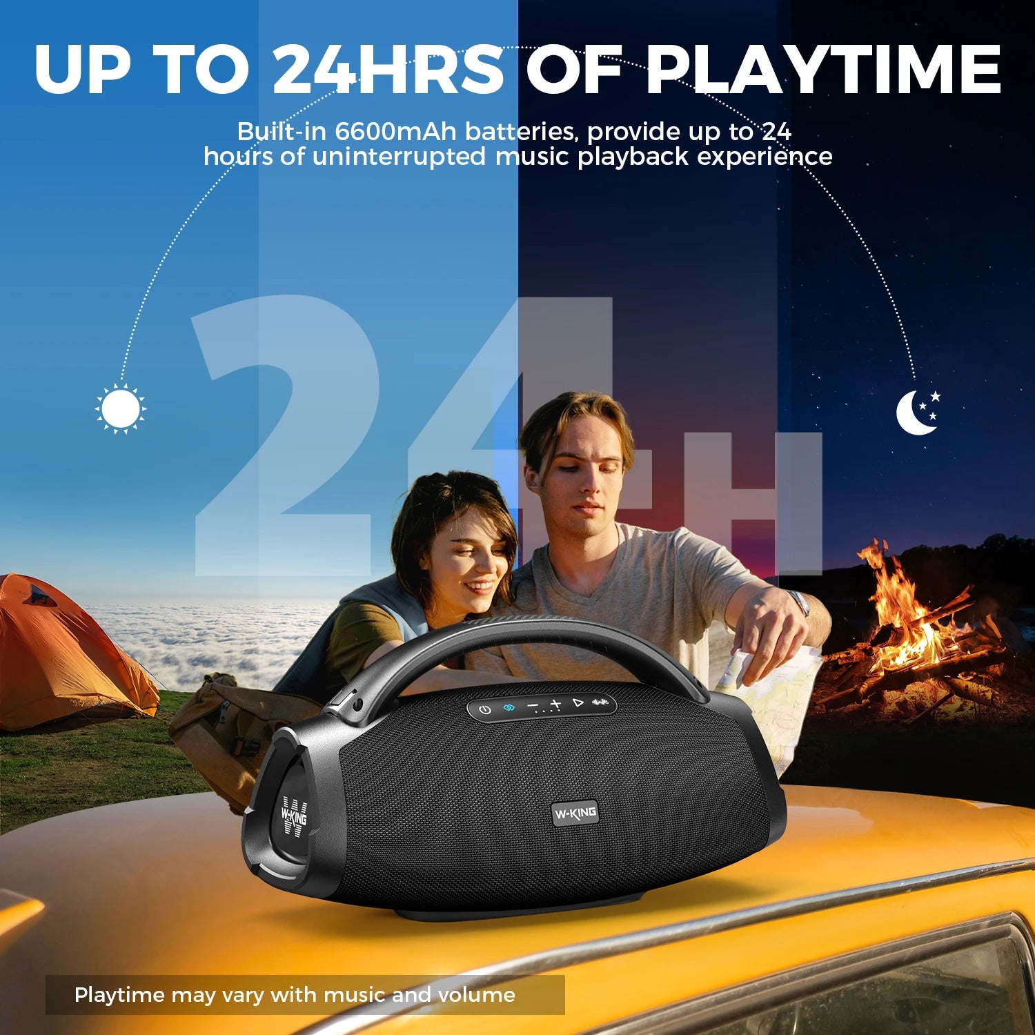 Altavoz W-KING X20S 140W RMS Bluetooth Correa, Sonido Potente Fiesta Impermeable