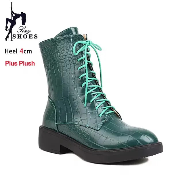 Nuevas Botas para mujer con cremallera lateral, Botas cor...