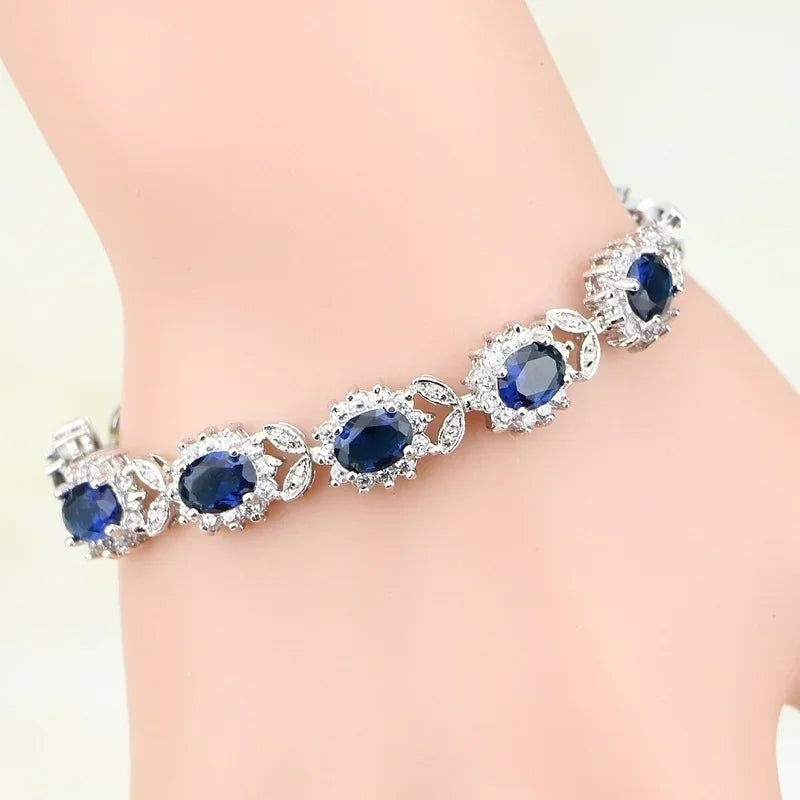 Pulsera de gemas de cristal de moda temperamento elegante...