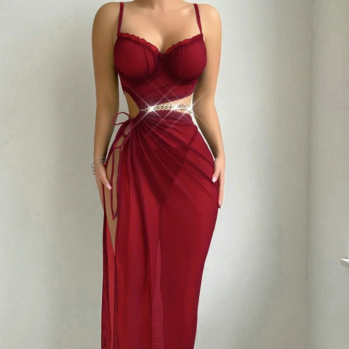 Picardías exótico para mujer, vestidos de lencería de mal...