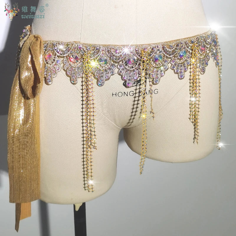 Cinturones de actuación de danza del vientre para mujer, ...
