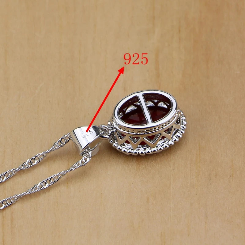 Conjunto de joyas de plata 925 Natural para mujer, pendie...
