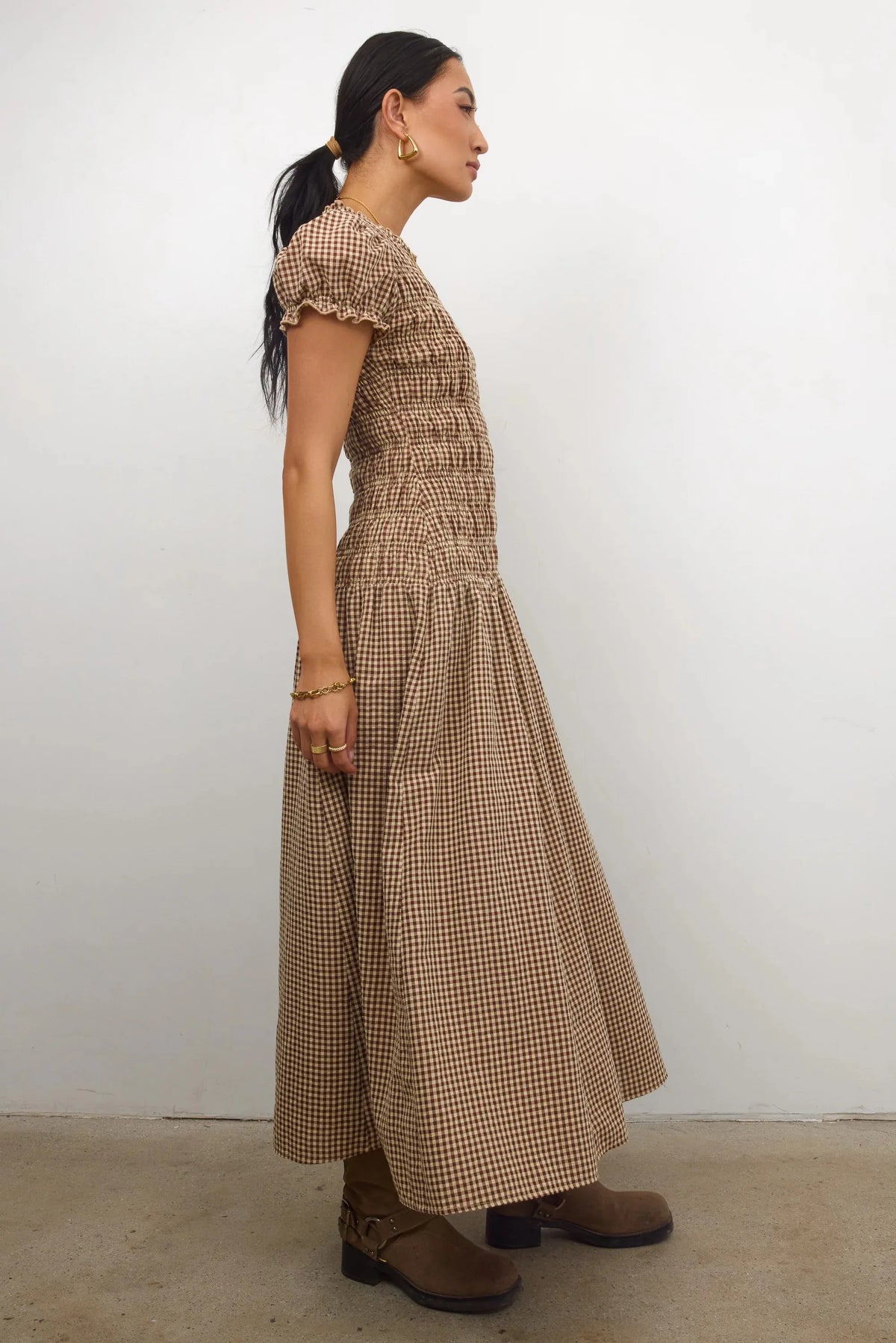 Vestido Smocked para Mujer, Elegante, con Estampado de Cu...