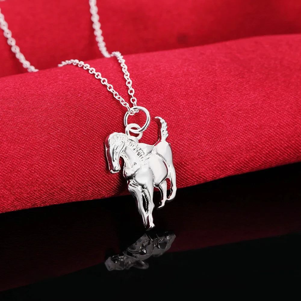 Collar de plata de ley 925 de marca a la moda para mujer,...