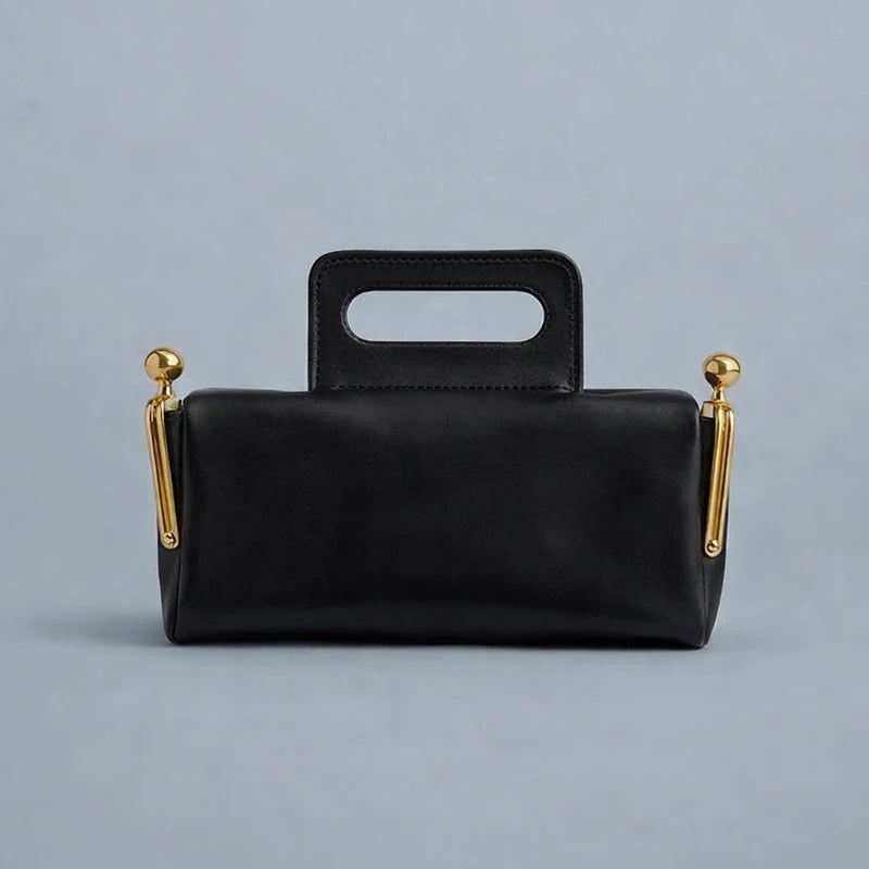 NUEVO Bolso de hombro de PU con diseño de cierre de marco...