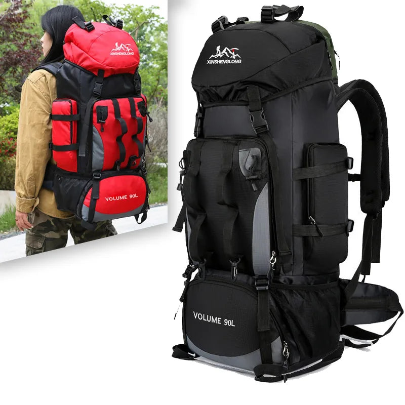 Mochila impermeable de 90L para hombre, bolsa de gran cap...