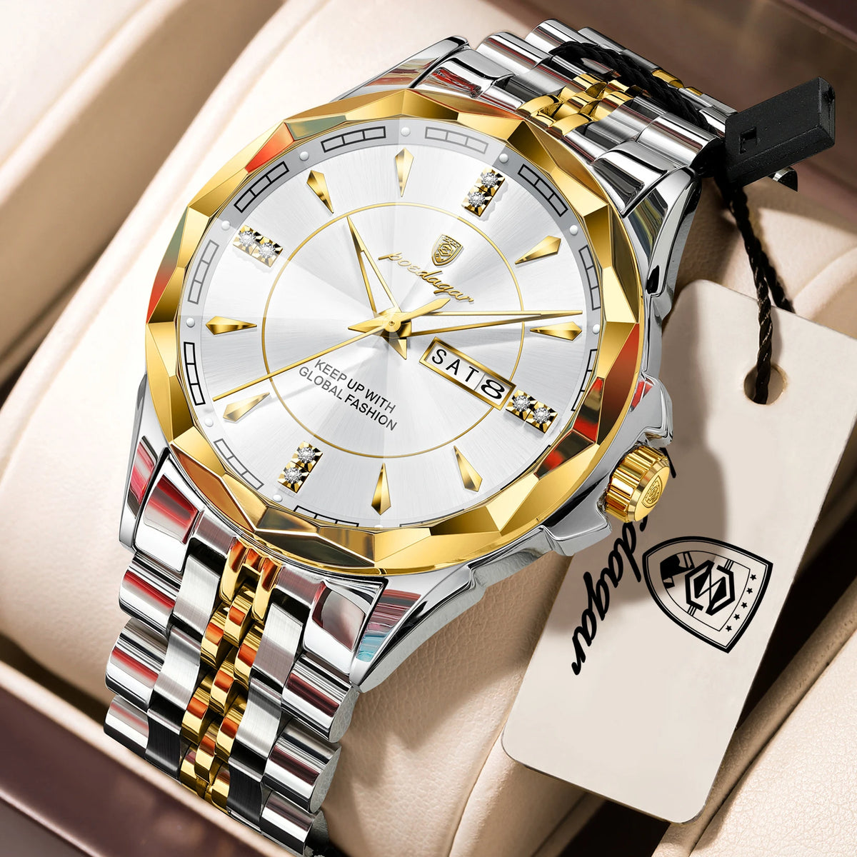 Reloj de Pulsera POEDAGAR para Hombre de Negocios, Resist...