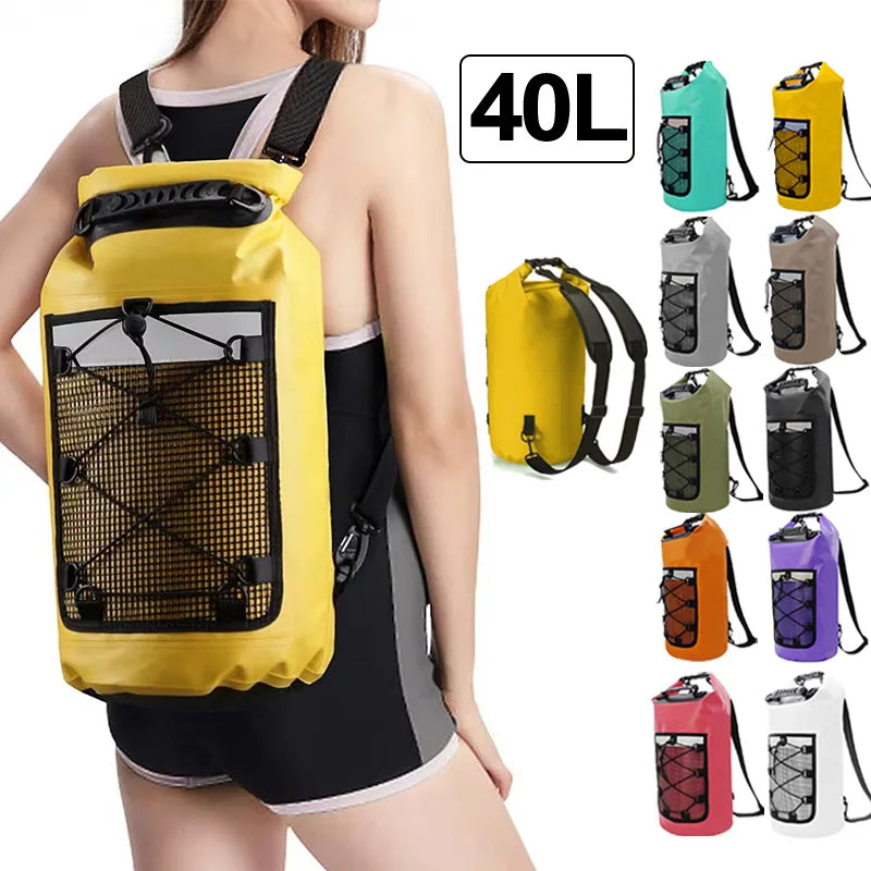 Bolsa seca flotante de 40L para kayak, natación, playa, i...