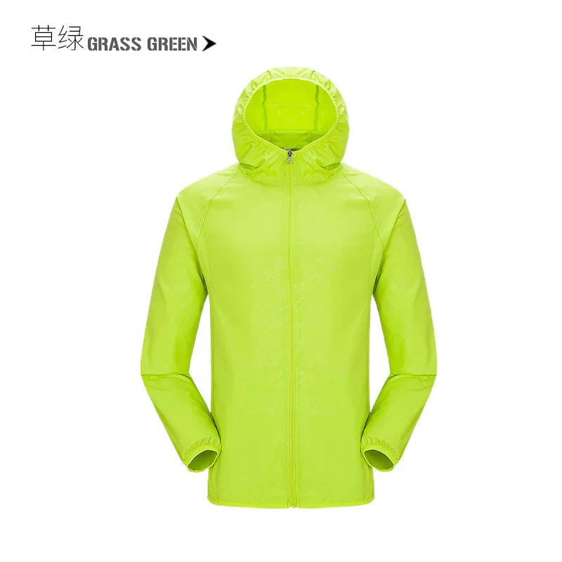 Chaqueta de lluvia para acampar para hombre y mujer, ropa...