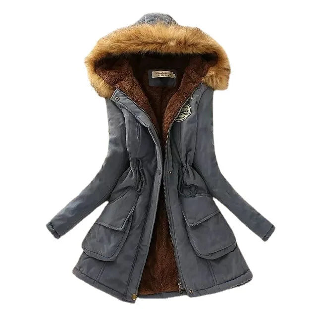 Chaqueta de algodón para mujer, Abrigo ajustado informal ...
