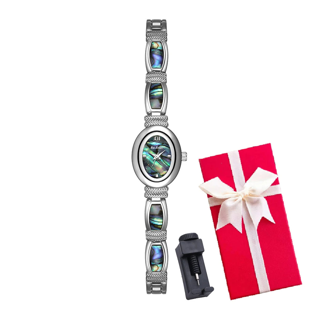 Relojes de pulsera con esfera ovalada para mujer, relojes...