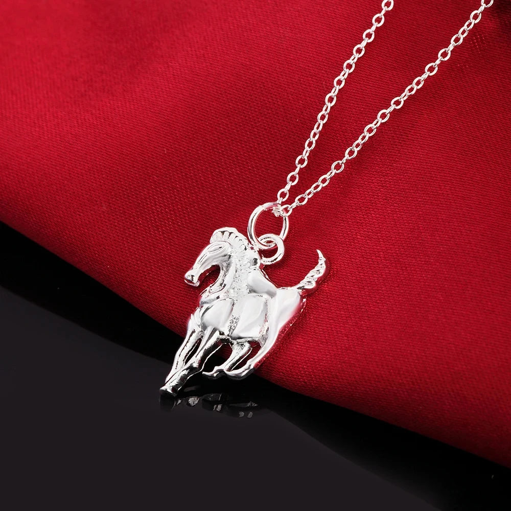 Collar de plata de ley 925 de marca a la moda para mujer,...