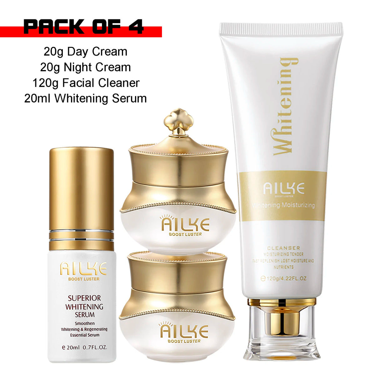 Crema Facial AILKE Antiarrugas y Blanqueadora, con Coláge...