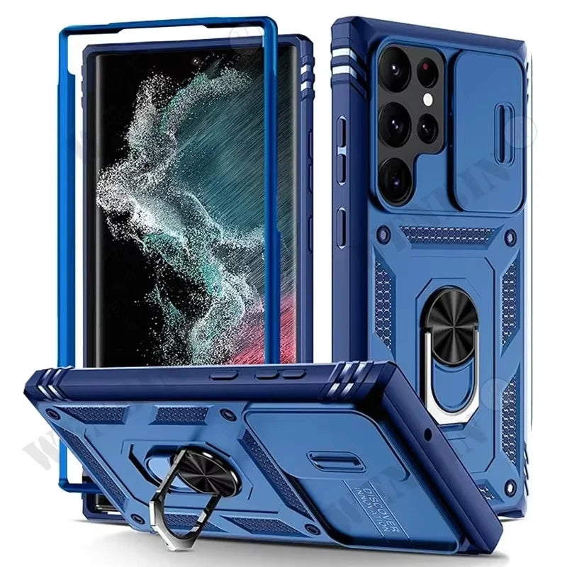 Durable 360-degree support phone case for Samsung Galaxy S25 Ultra, S23, S26, A57, A56, A37, A36, A17, A16 5G by Corporación Turística.