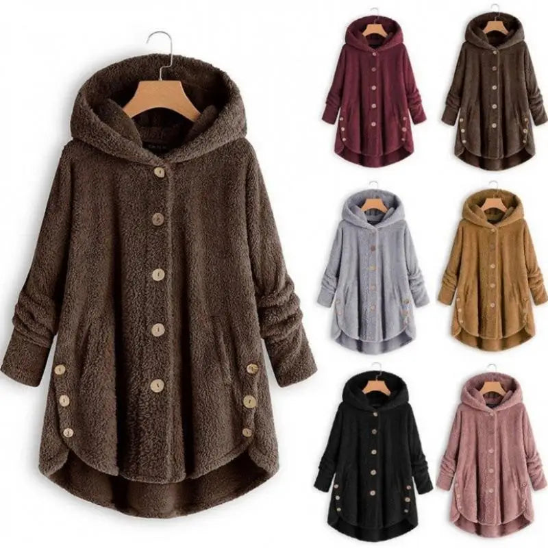 Nueva moda Otoño Invierno, abrigos con botones sólidos pa...