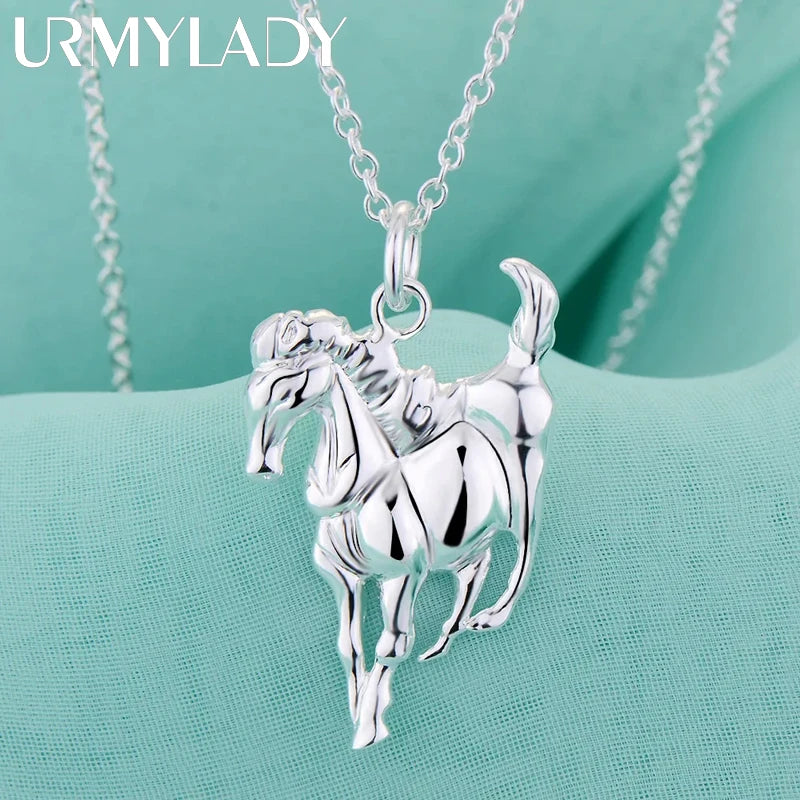 Collar de plata de ley 925 de marca a la moda para mujer,...