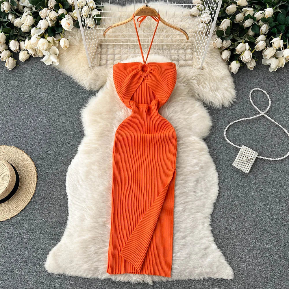 YuooMuoo elegante moda Sexy paquete caderas Split vestido...
