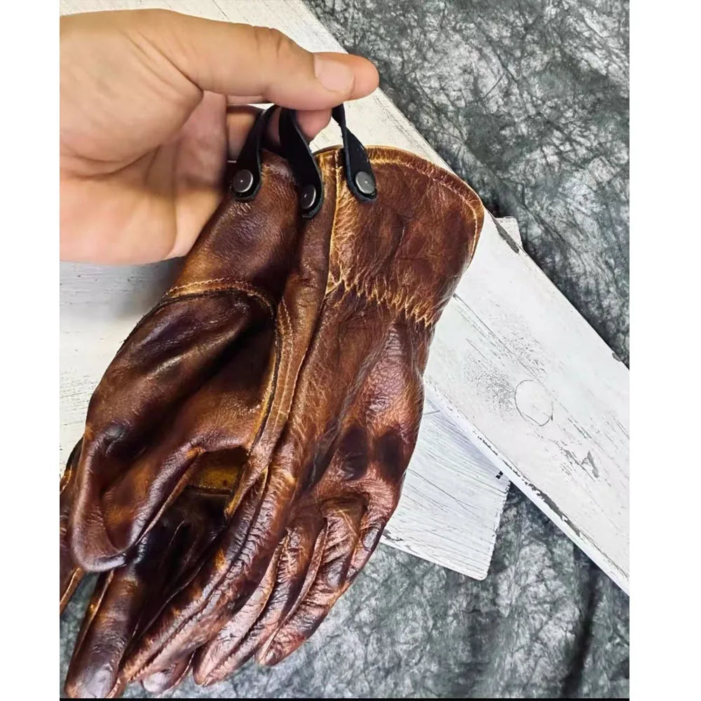 Guantes de invierno de verano para motocicleta, color ámb...