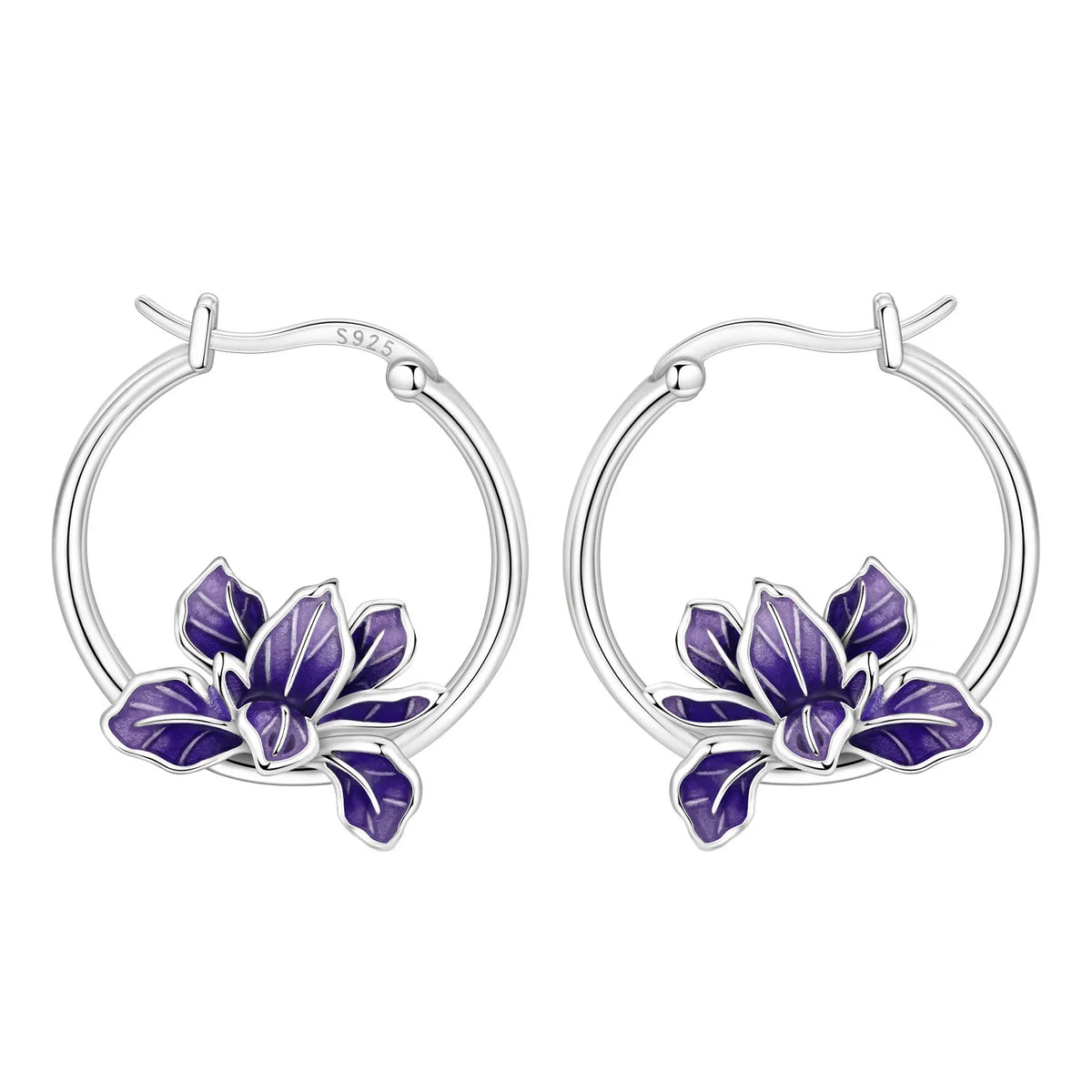 Orstarry Original Plata de Ley 925 pendientes de flor de ...