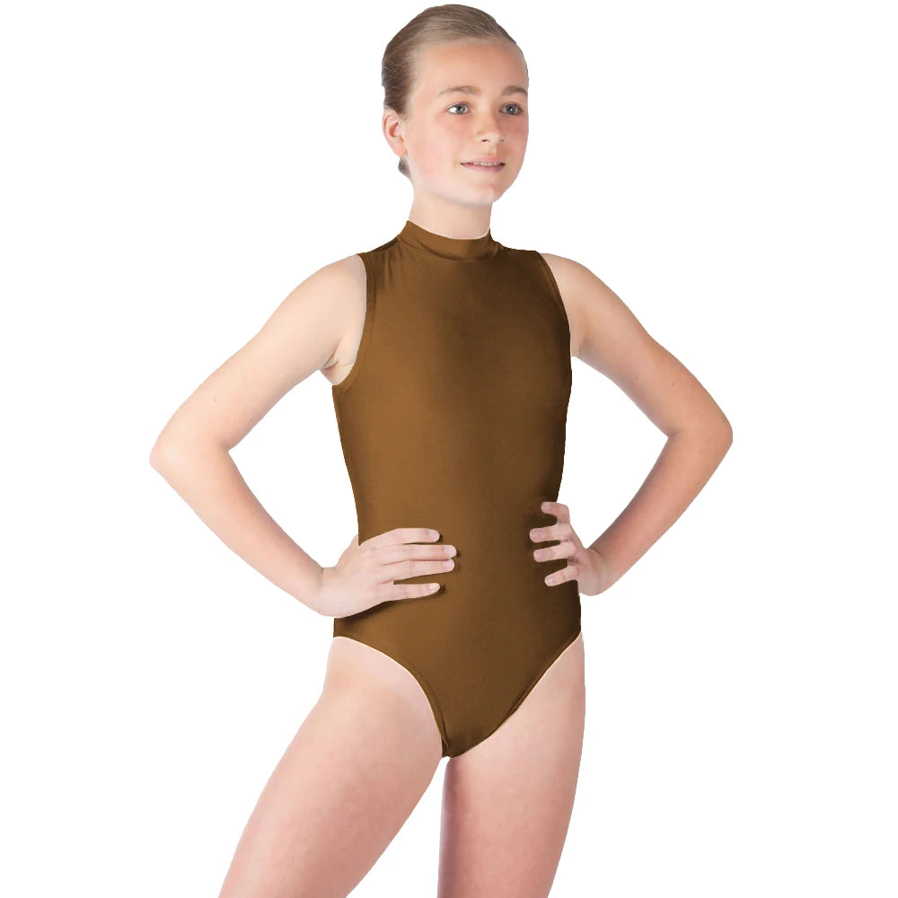 Children's ballet dance leotard with open back from OVIGILY, ideal for gymnastics and dance performances.
