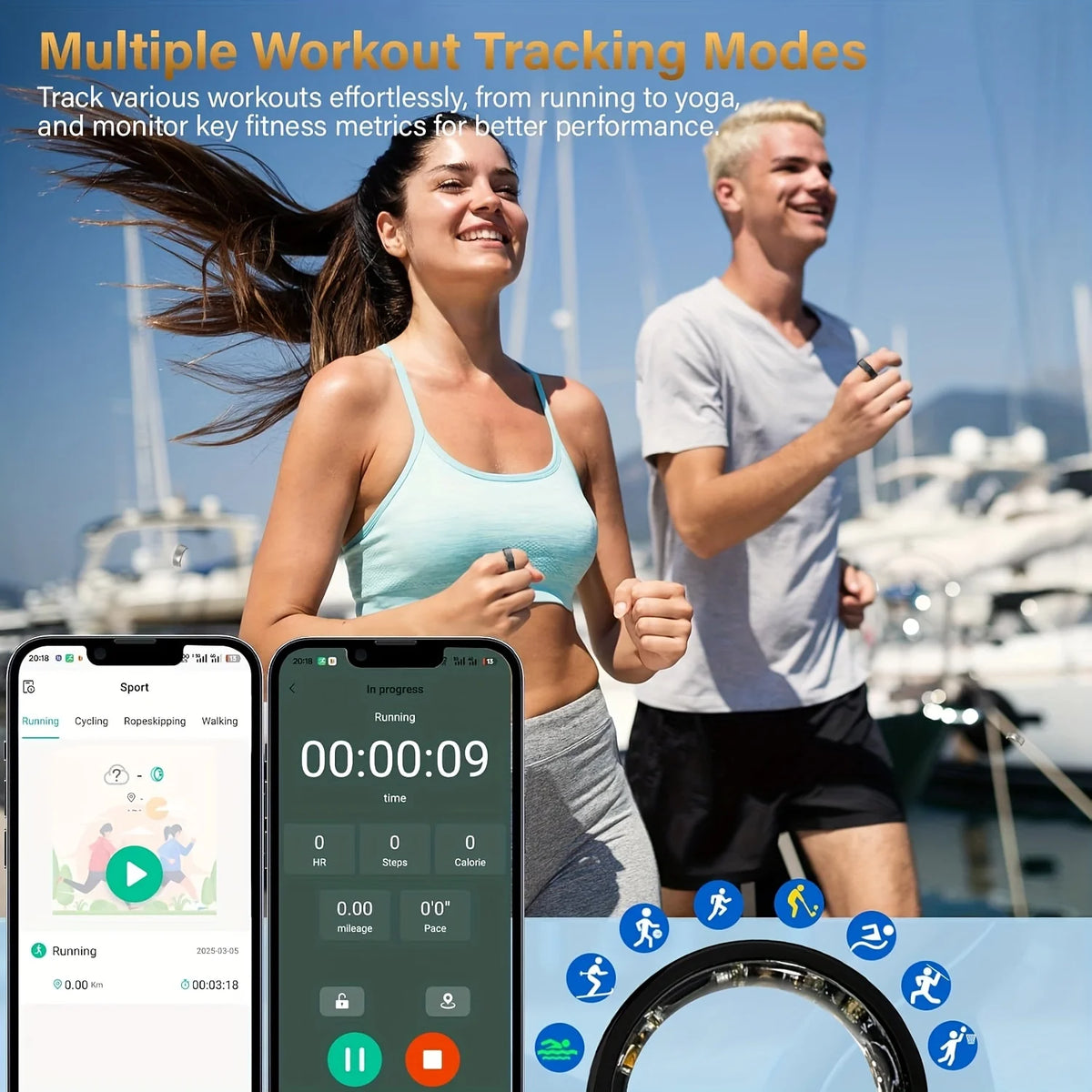 Anillo Inteligente Odelettevcy TK5: Salud y Fitness Avanzado