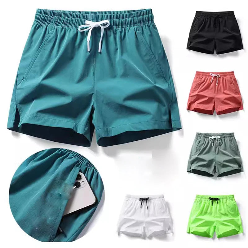 Pantalones cortos deportivos de ocio para hombre, varios colores, de secado rápido, cómodos, transpirables, finos, sueltos, para ocio al aire libre, 2025 - Corporación Turística