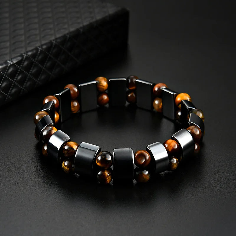 Pulsera Ojo de Tigre Hombre | Piedra Natural | Elegante y Duradera