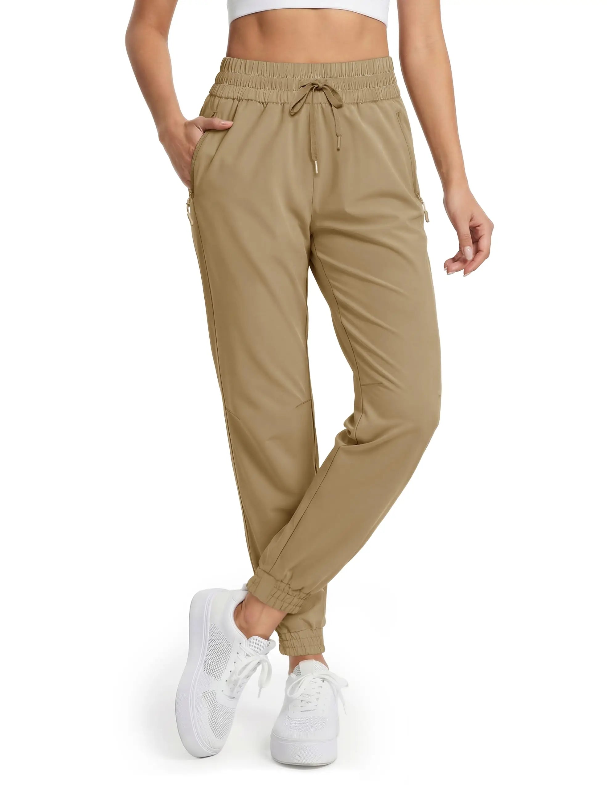 MAGCOMSEN Pantalones de senderismo impermeables para muje...