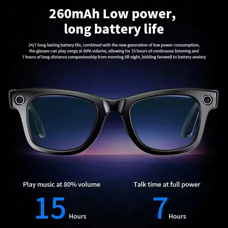 Gafas inteligentes AI 800W, cámara HD antivibración, grab...