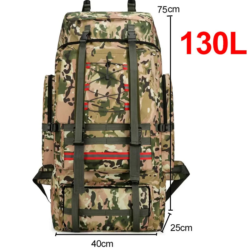 Mochila de Senderismo y Camping de 130L 80L, Bolsa de Via...
