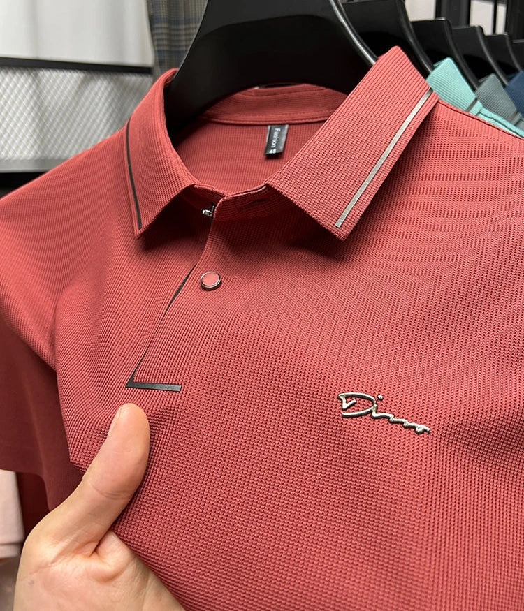 Camisa Polo Diamante Verano Hombre Manga Corta Transpirable Casual - Corporación Turística