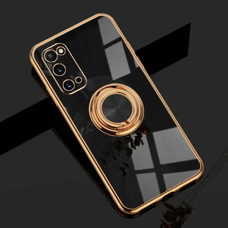 Silicone case in gold for Samsung Galaxy S22, S23, and S24 from Corporación Turística, showing the sleek, shiny finish.