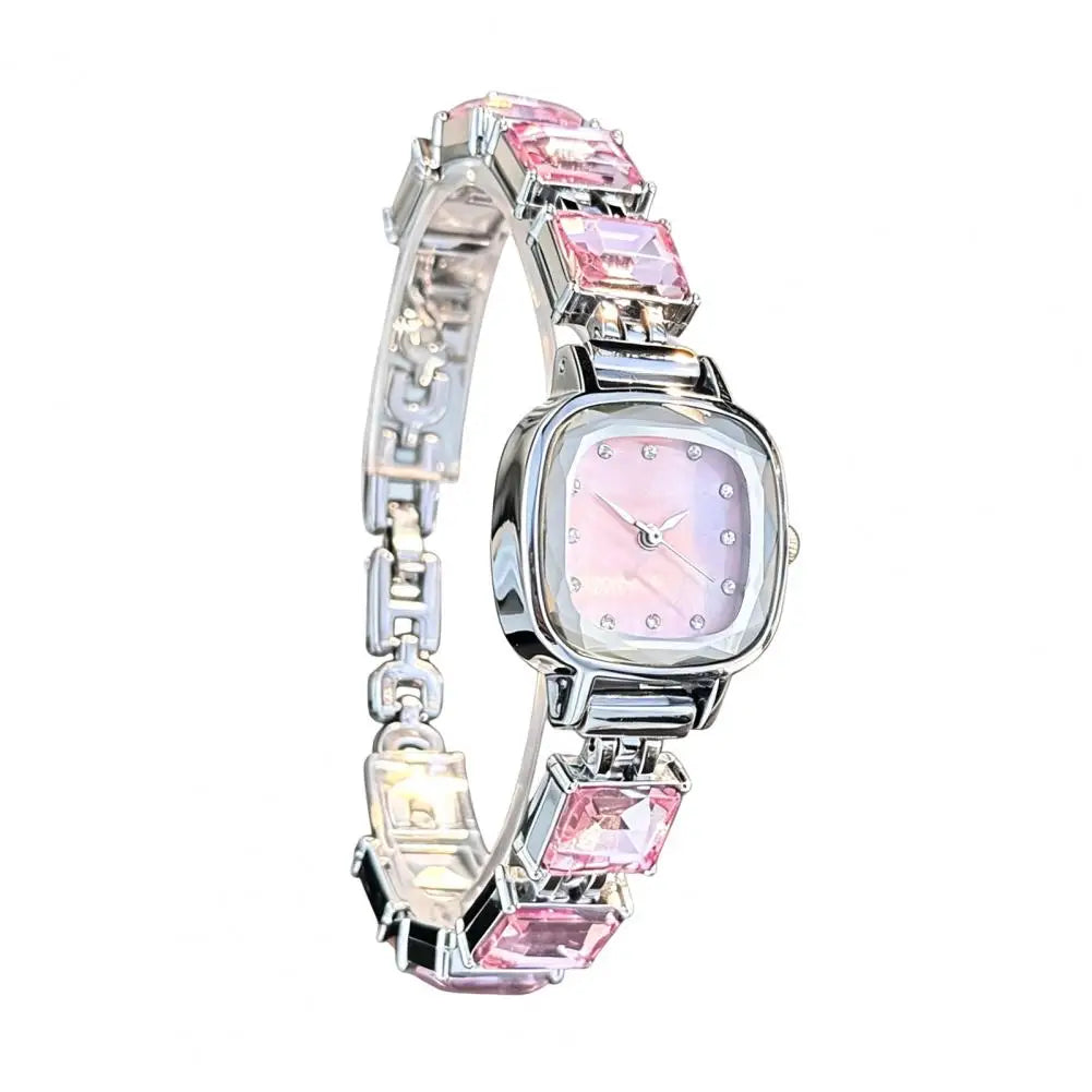 Brillante women's square face wristwatch by Corporación Turística with a sleek, modern design and elegant details.