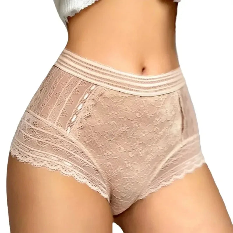 Large size transparent lace women's panties from Corporación Turística, featuring delicate lace design and comfortable fit.