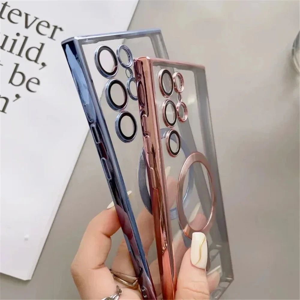 Magnetic phone case with MagSafe for Samsung S2 by Corporación Turística, showing the sleek design and magnetic attachment area.