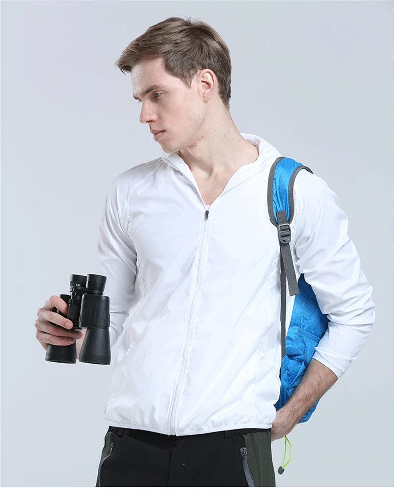 Chaqueta de lluvia para acampar para hombre y mujer, ropa...