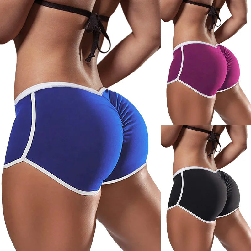 Pantalones cortos deportivos de cintura baja para mujer, ...