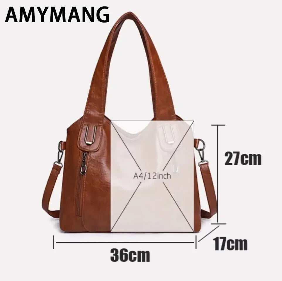 Solid color fashion women's handbag from Corporación Turística, stylish and versatile for everyday use.