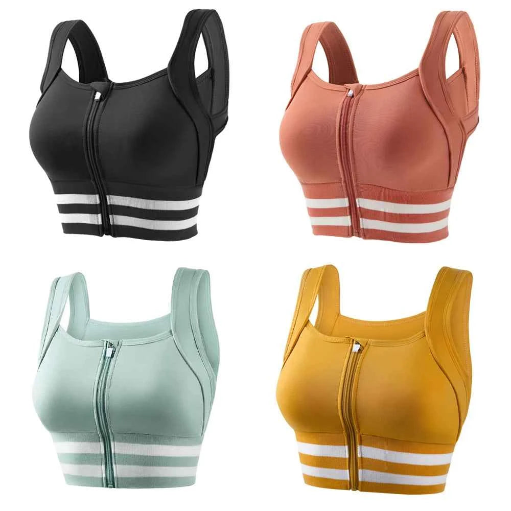 Top Deportivo Cremallera Frontal ALIKIKI | Chaleco Yoga Acolchado Tallas Grandes