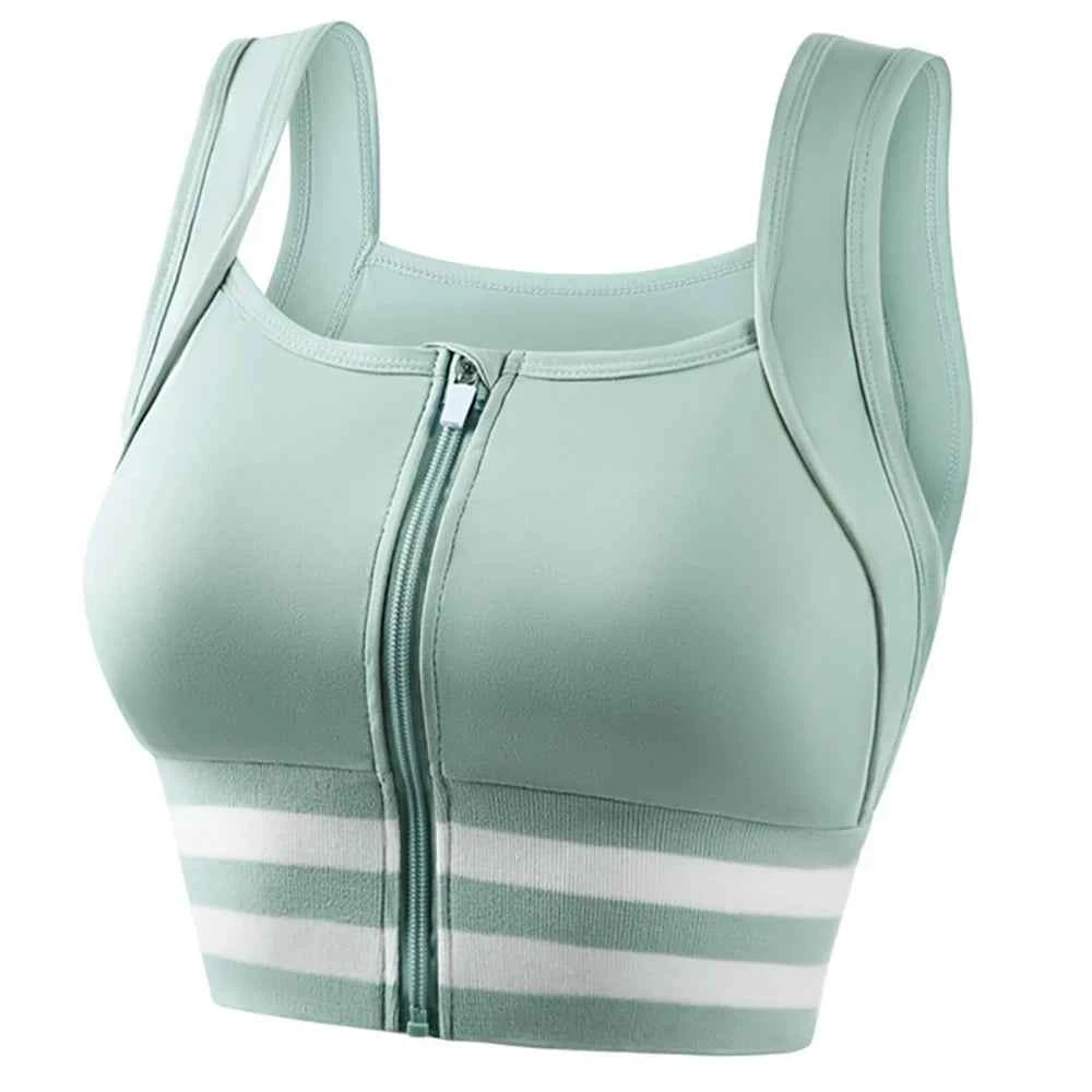 Top Deportivo Cremallera Frontal ALIKIKI | Chaleco Yoga Acolchado Tallas Grandes