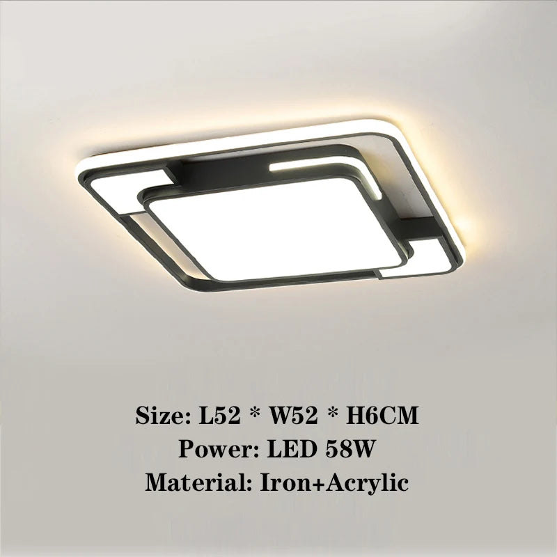 Lámpara Techo LED AuroraRealm Moderna Sala/Dormitorio - Luz Regulable