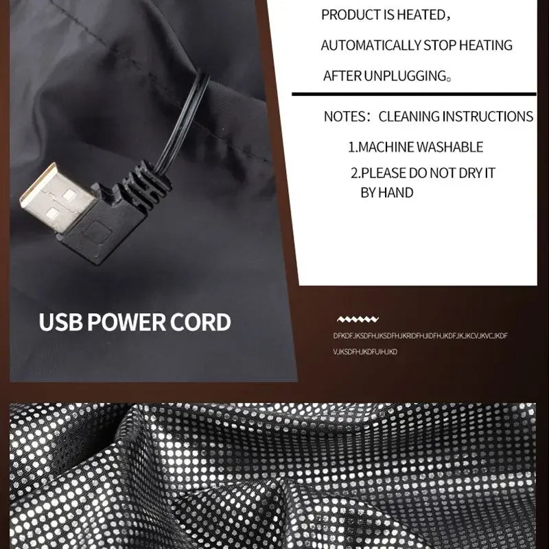 Chaleco Calefactable Ayrbao 9 Zonas - Térmico USB Hombres y Mujeres - Corporación Turística