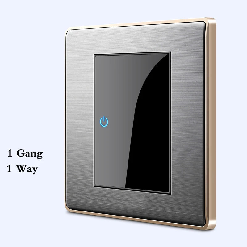 Interruptor LED 1-4 Gang BIHU 1/2 Vía Acero Inoxidable