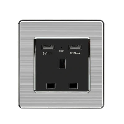 Interruptor LED 1-4 Gang BIHU 1/2 Vía Acero Inoxidable