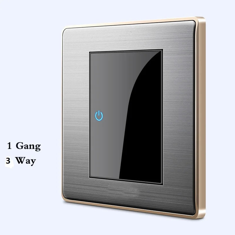 Interruptor LED 1-4 Gang BIHU 1/2 Vía Acero Inoxidable