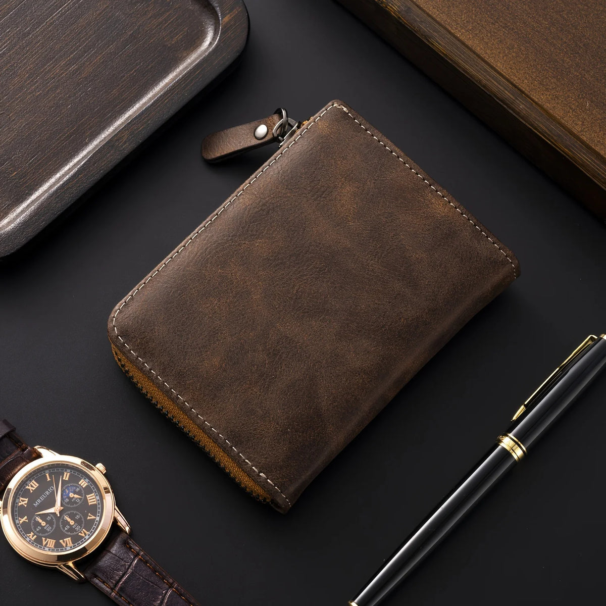 Cartera Corta Retro CEXIKA - Monedero PU Multifuncional - Corporación Turística