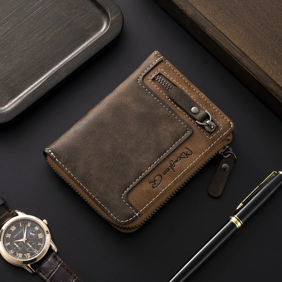 Cartera Corta Retro CEXIKA - Monedero PU Multifuncional - Corporación Turística