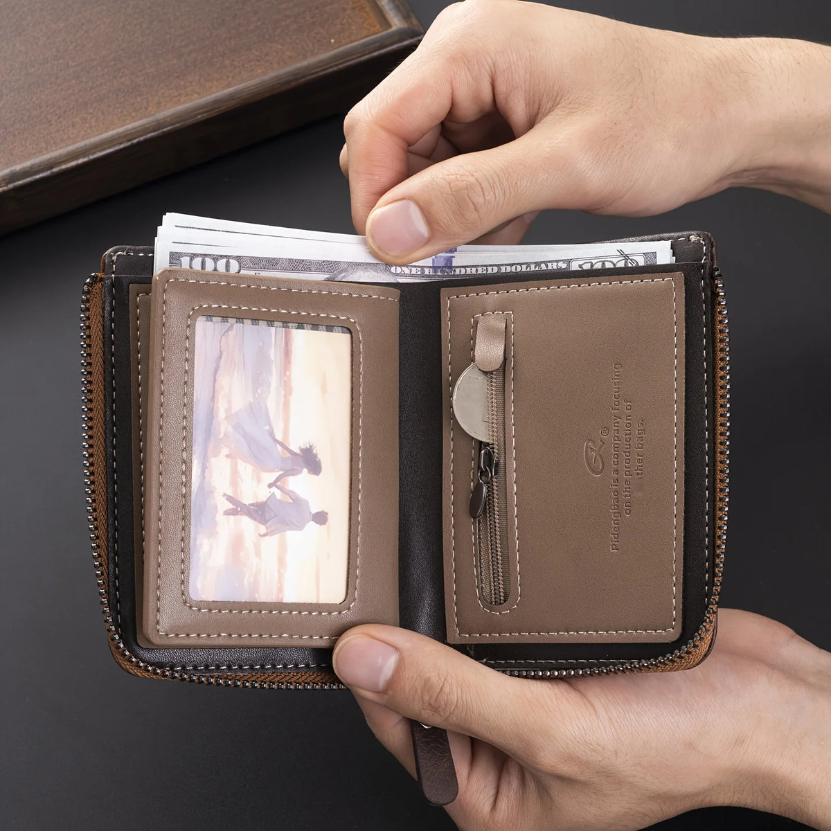 Cartera Corta Retro CEXIKA - Monedero PU Multifuncional - Corporación Turística