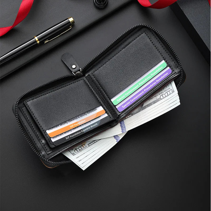 Cartera Retro Hombre Triple Pliegue CEXIKA con Bolsillo Oculto